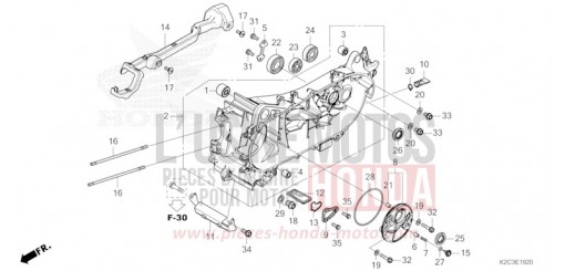 LEFT CRANKCASE NSC110P de 2023